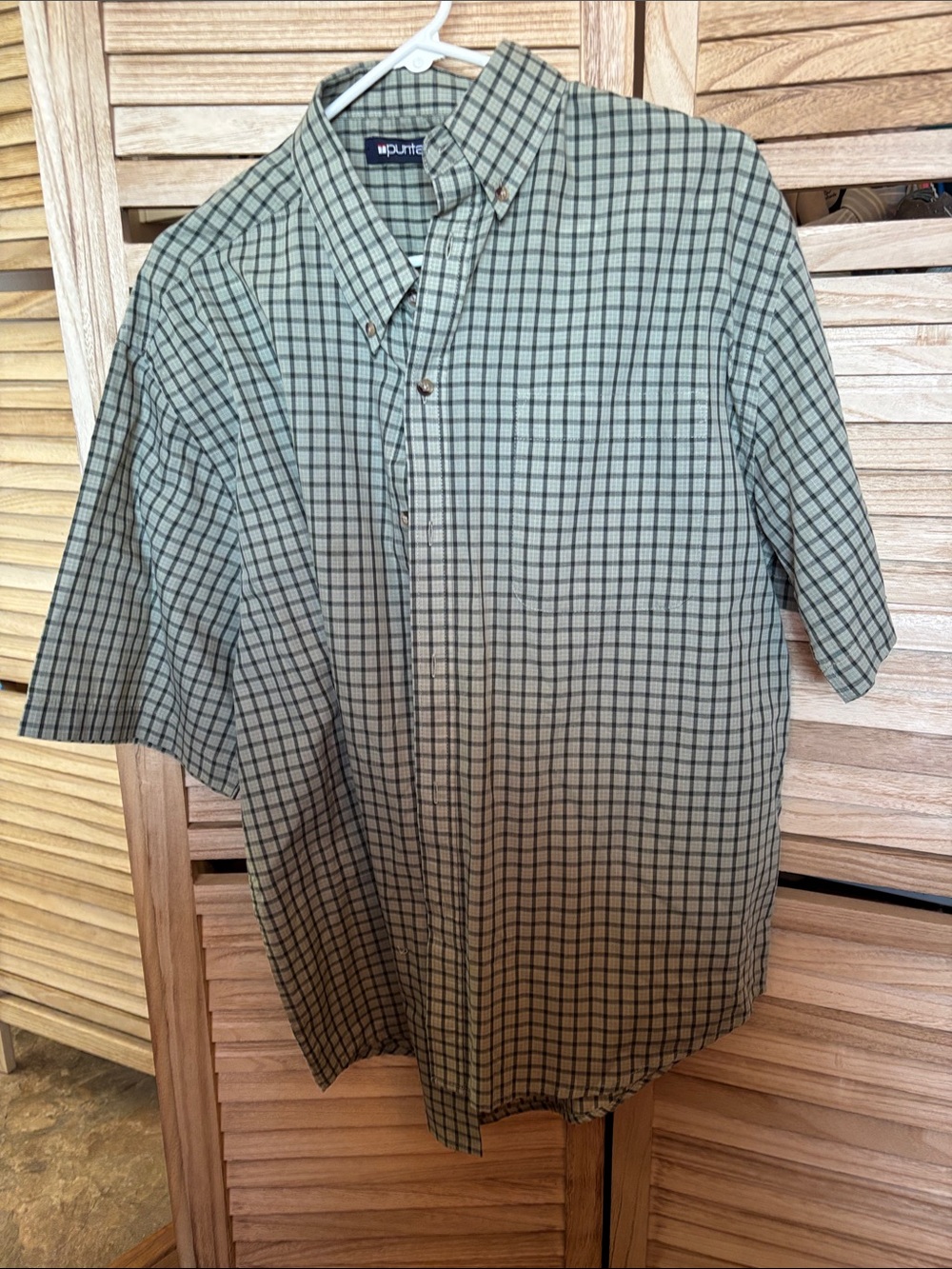 FINAL MARKDOWN Puritan Plaid Short-Sleeve Button-Down Shirt Large